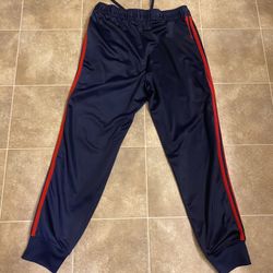 Blue and Red Adidas Joggers Size L Boys