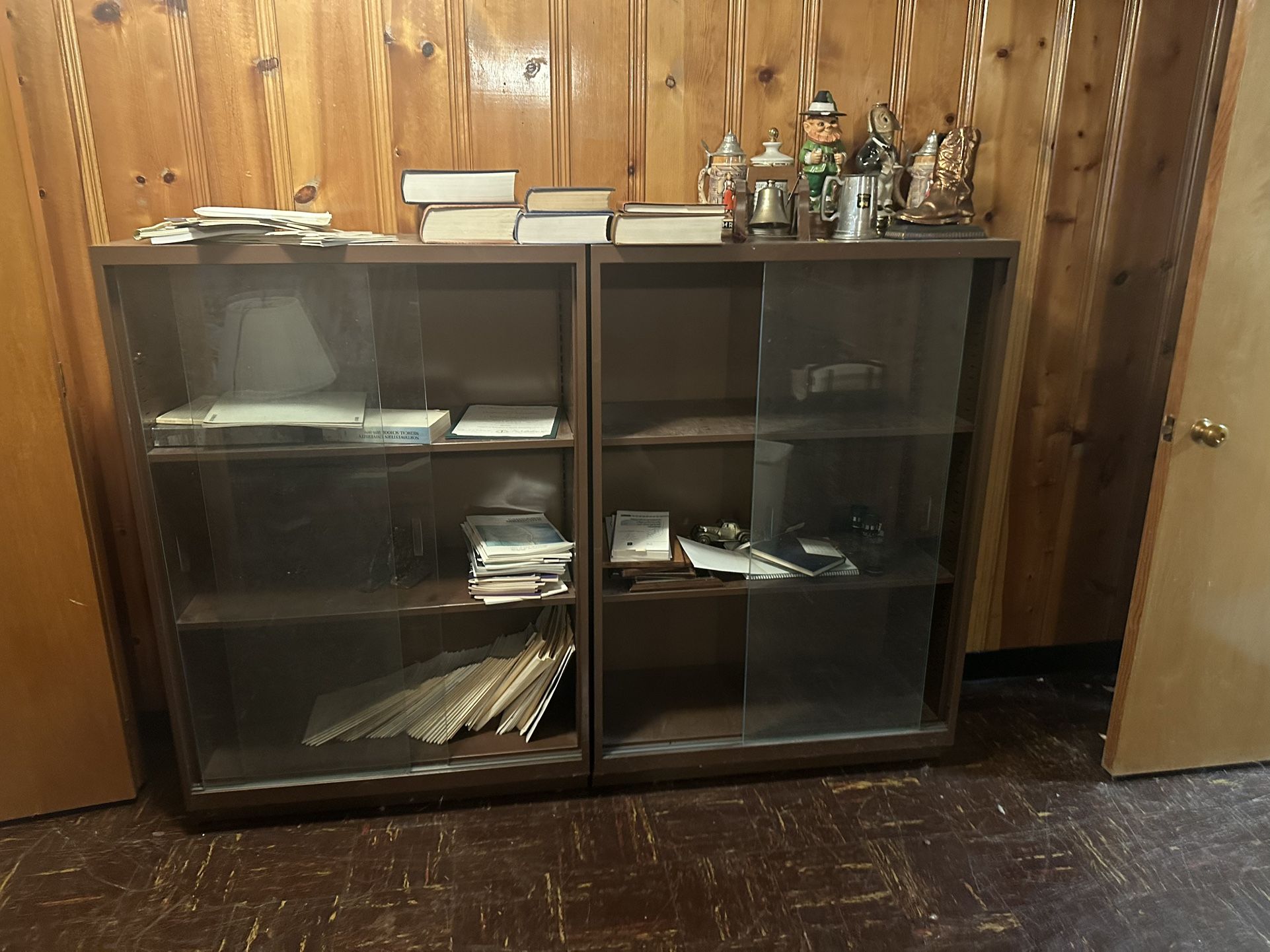 Metal Bookcases With Glass Doors
