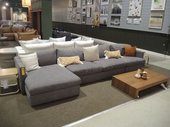 Newport Charcoal Left Facing Chaise