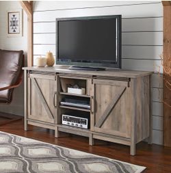 Farmhouse Sliding Barn Door TV Stand