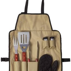 7 Piece BBQ Apron & Utensil kit