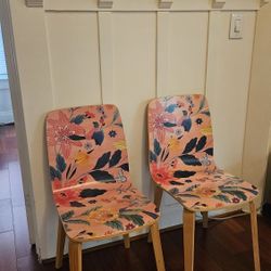 Anthropologie Flower Print Chairs