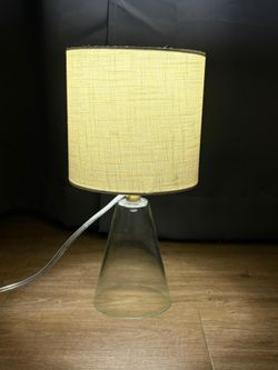 Small Conical Glass Base Table Lamp