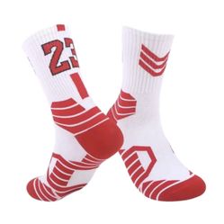 White Professional Basketball Socks 