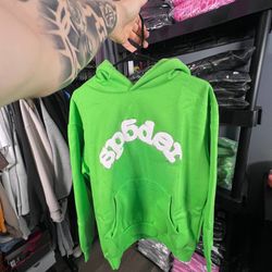 Green Sp5der Hoodie 