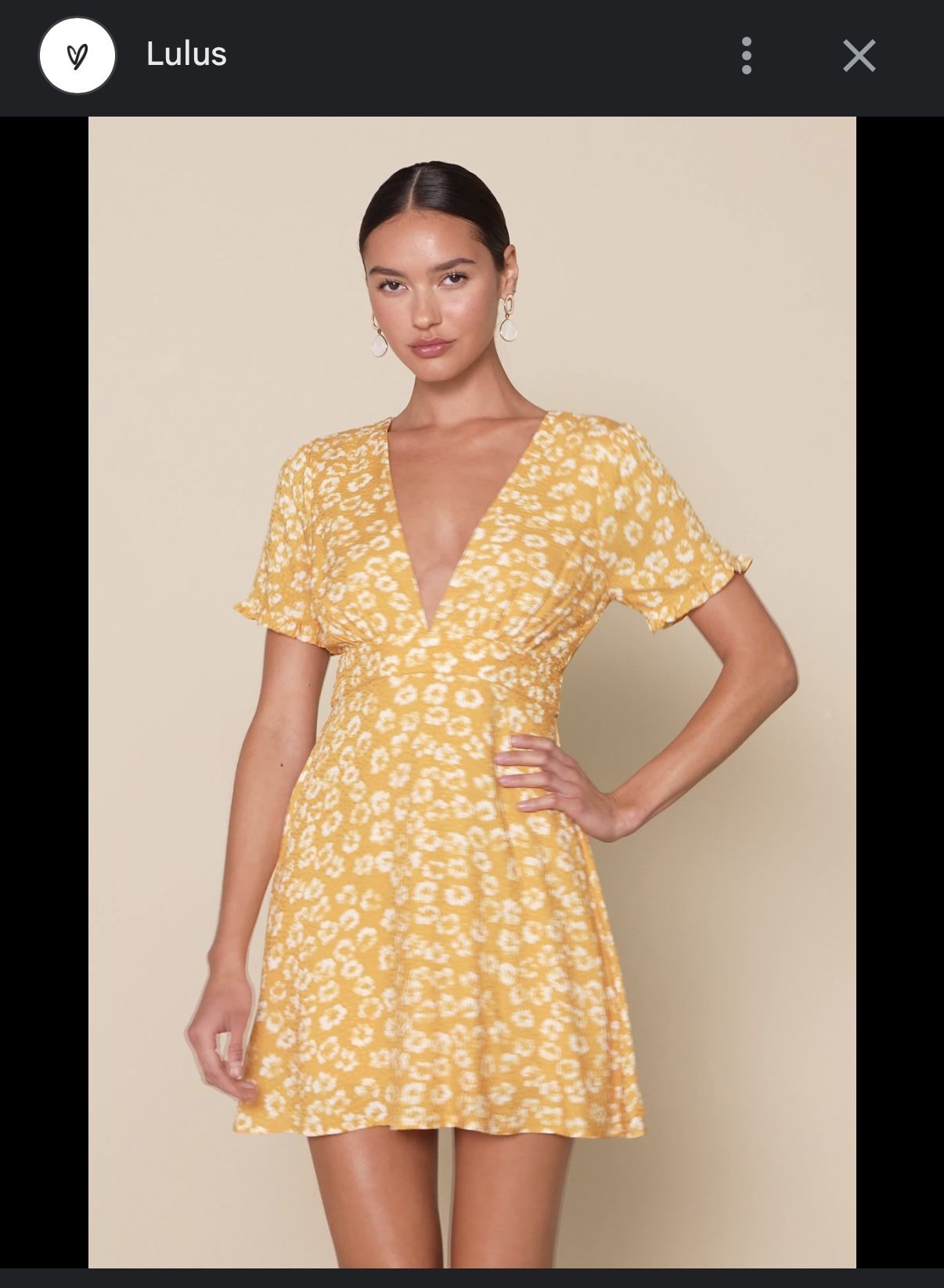 Light Yellow Floral Dress Lulus