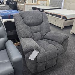 Gray Fabric Oversized Rocker Recliner Chair 🚚WE DELIVER🚚