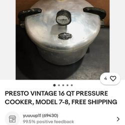 Presto Pressure Canner With Jars