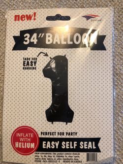 Black # 1 Balloon