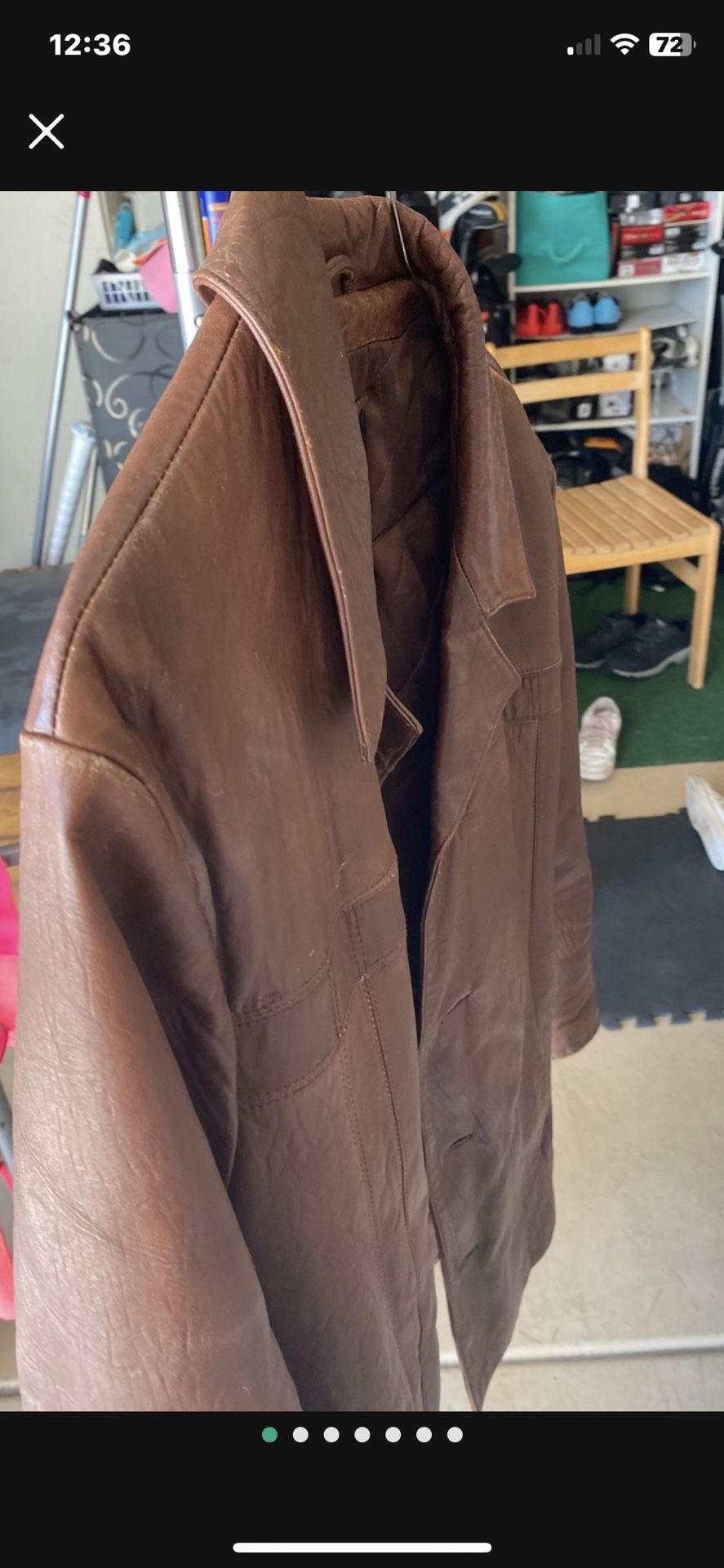 Mens Leather Jacket Size L $20