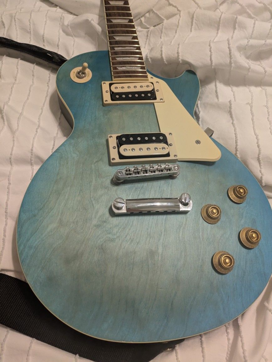 Epiphone Les Paul Traditional Pro IV Limited Edition - Worn Pacific Blue