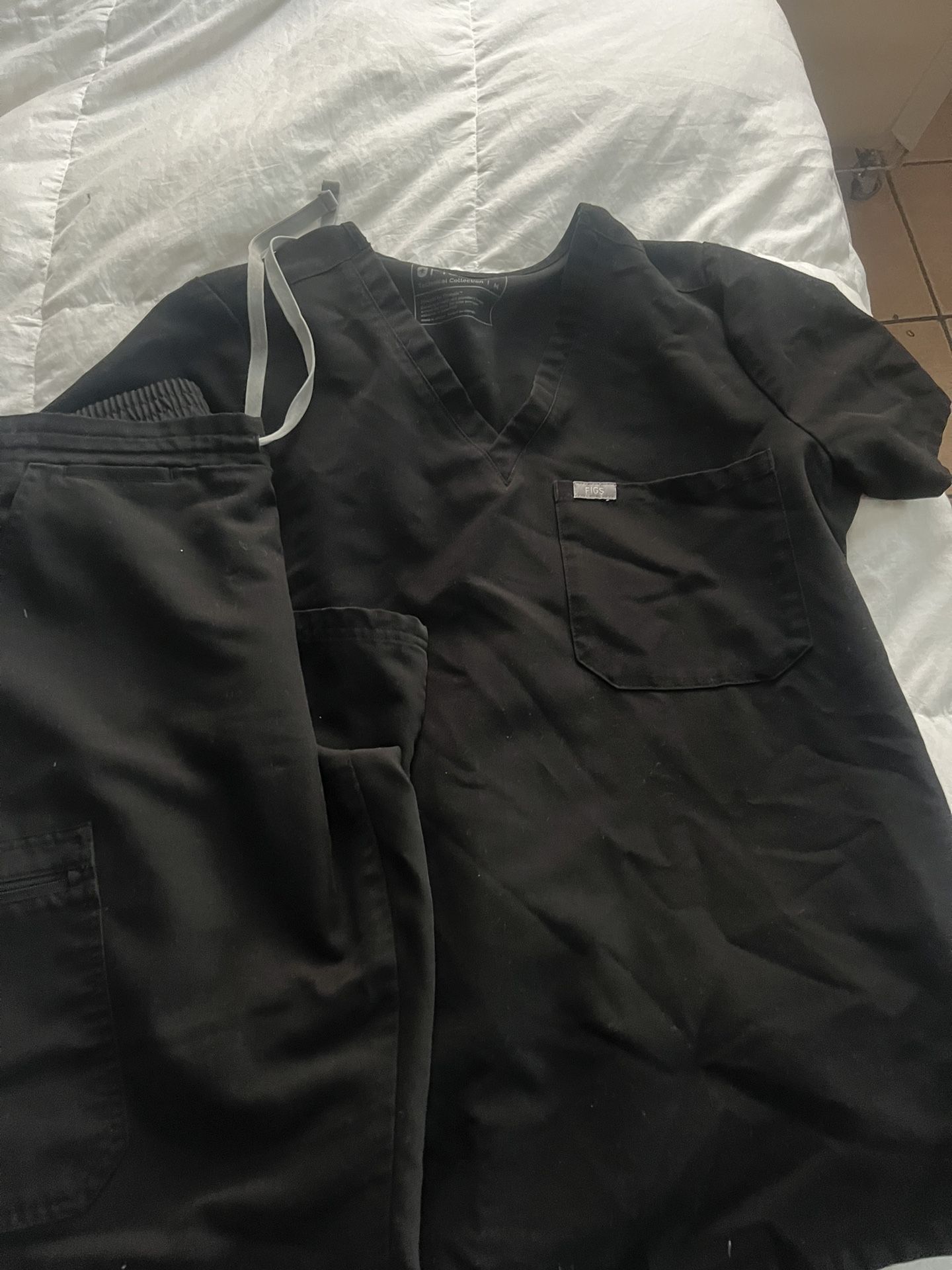 Figs Scrub Set Black