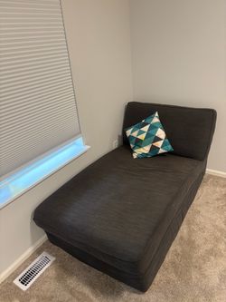 Dark grey chaise lounge