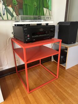 Red Side Table
