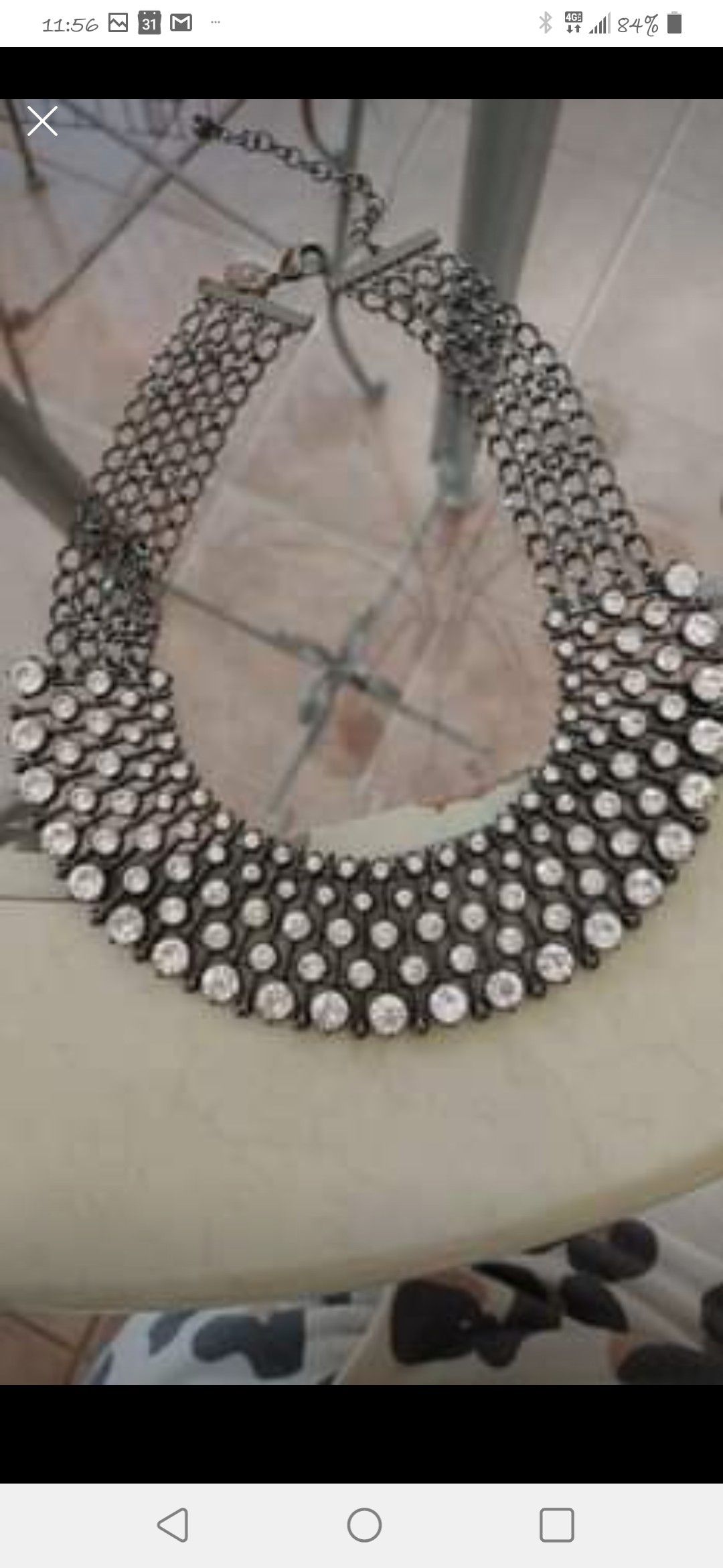 WHBM rhinestone choker necklace