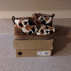 Women's UGG Neumel Cow Print Chestnut Boots