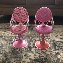 Doll Beauty Salon Hair Dresser Chairs 