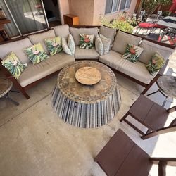 full All wood outdoor patio set 