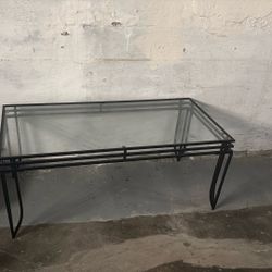  Black Glass Table For Sale 