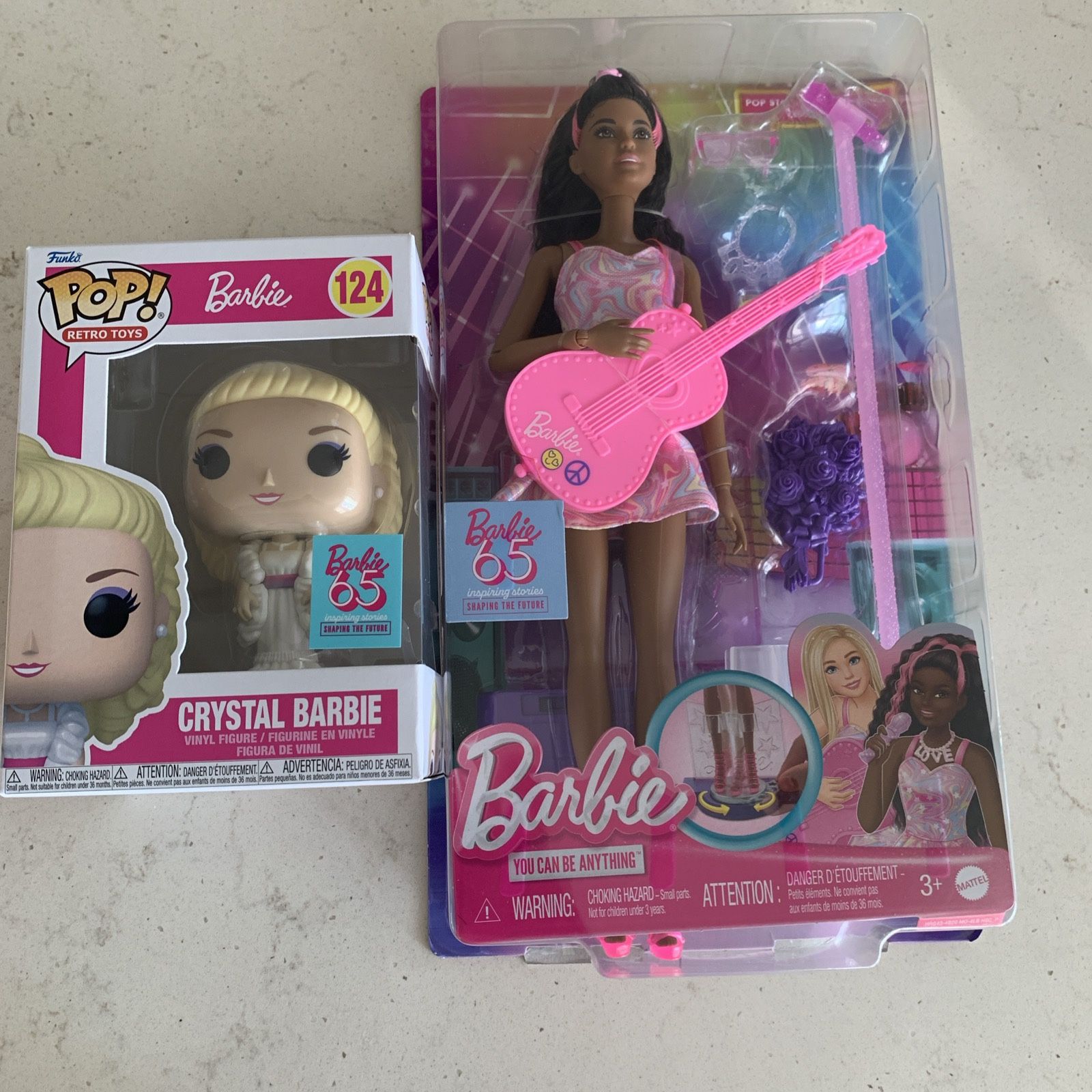 Funko Pop Barbie And Barbie Career Pop Star 65th Anniversary
