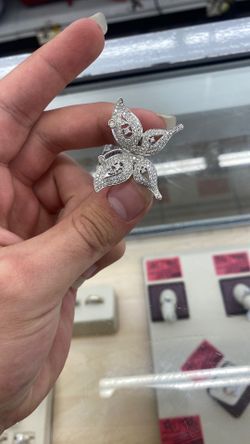 14k butterfly ring