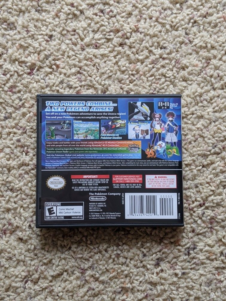 Pokemon Black 2 For Nintendo DS