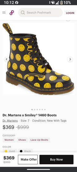 Dr martens limited edition smiley boots size 5 ladies