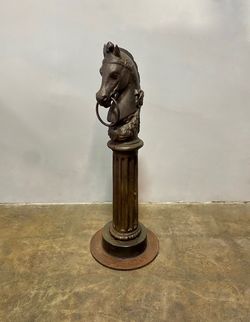 Antique 19th Century Cast-Iron Horse Hitching Post