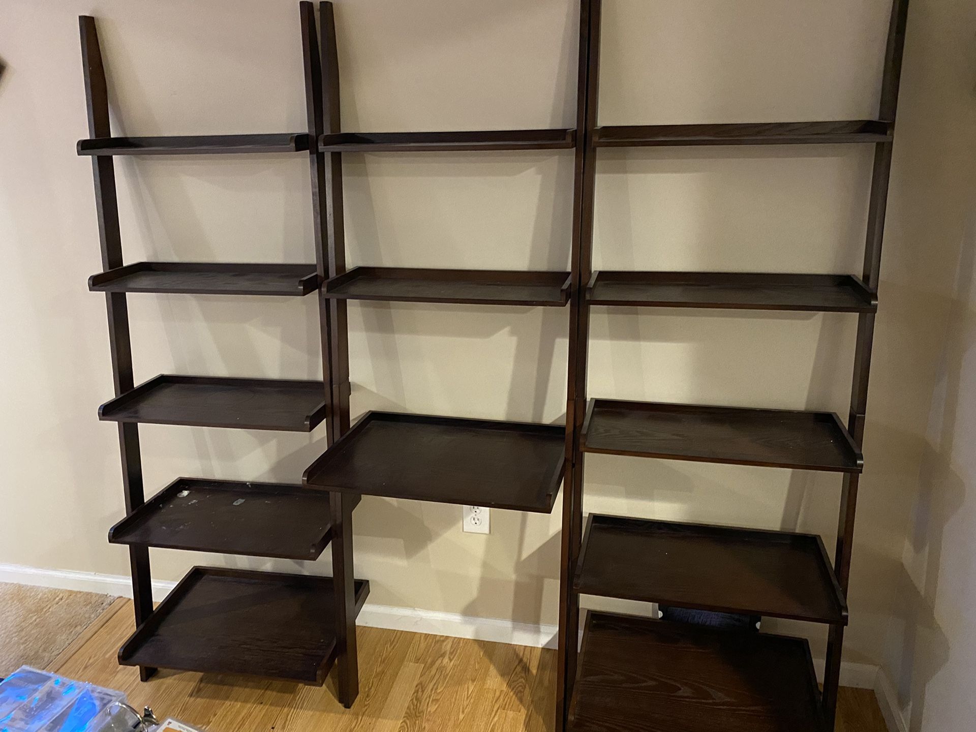 3 piece shelf about 5 1/2 to 6ft tall.
