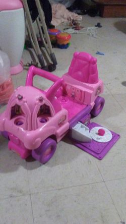 Babygirl car with doll House. Carrito de nina
