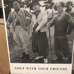 Original 3-Stooge’s Moe , Larry And Curly Golfing 