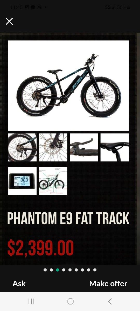 Electric Bike Phantom E9 $1000