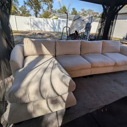 ✨ Modern Cream Sectional Sofa – Very Comfortable ✨