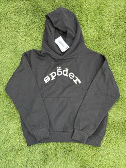 Black Sp5der Hoodie with black gems Size Small