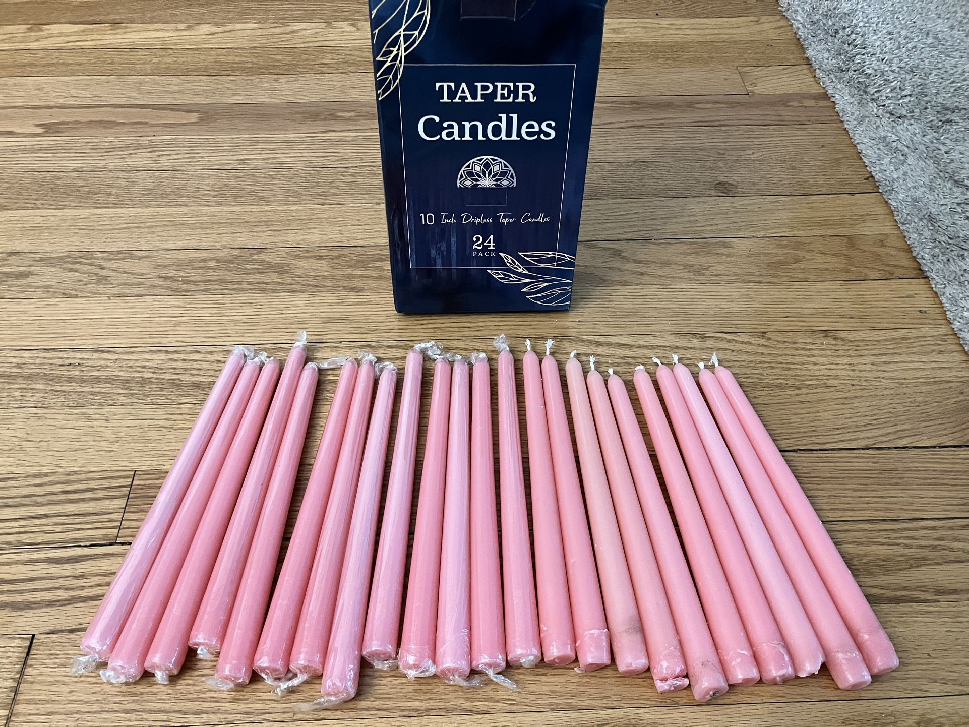 Pink Taper 10” Candles