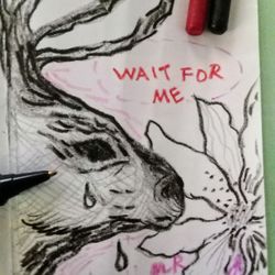 DEER SMALL ORIGINAL ART HAND DRAWN ON PAPER UNFRAMED ORLANDO 32839