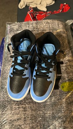 Air Jordan 1 Mid Blue Black Sneakers