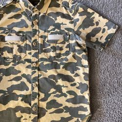 Bape Camo Open Collar Shirt