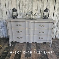 Totally Cutw Gray French Provincial Dresser 