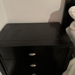 Wood nightstand side table