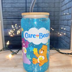 Care Bears Snow Globe Tumbler - Care Bears Cup - Snow Globe Cups - Care Bears Tumbler 