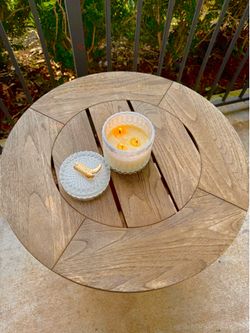 Rustic outdoor side table