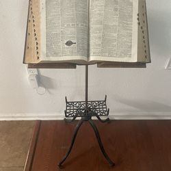 Antique Book Stand W/Dictionary