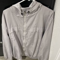 light grey thin rain jacket