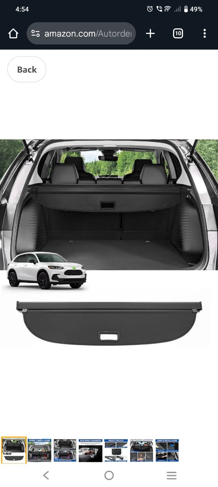 Auto9rder Cargo Cover