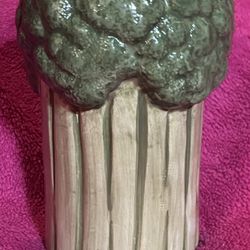 Vegetable Broccoli Ceramic Kitchen Utensil Holder 7” x 4” NEW in Box!
