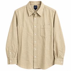 GAP Women's Linen Button Down Khaki L GP012715 NWT