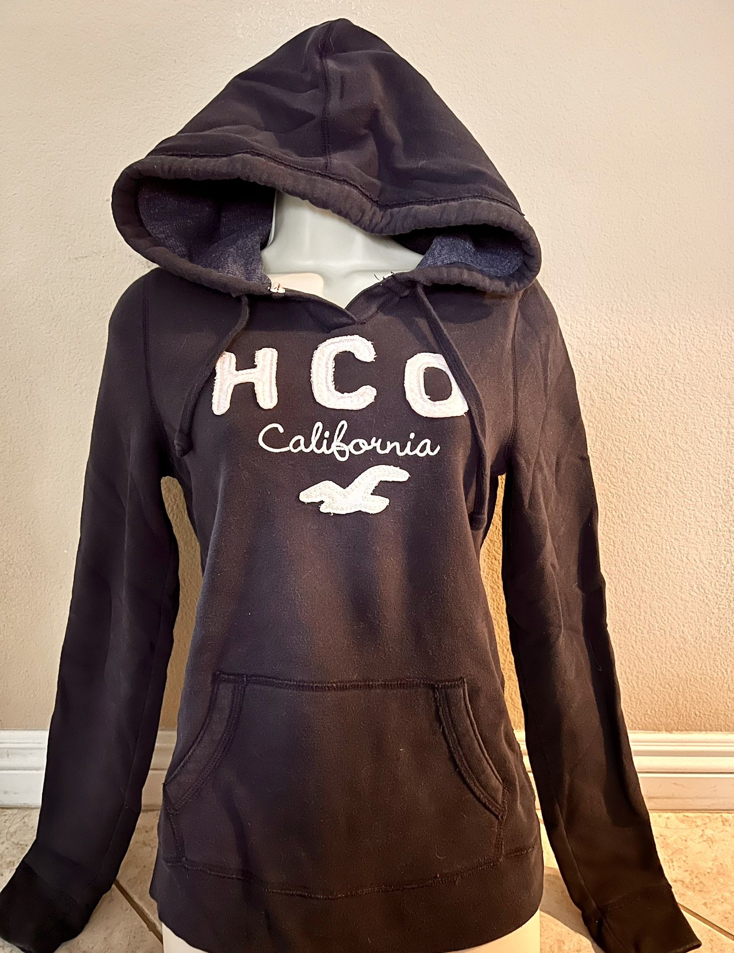 Hollister HCO Navy Blue Soft Hoodie Size L