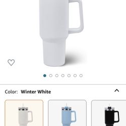 MAIKESUB 40 oz Tumbler with Handle and Straw Lid Insulated Cup Reusable Stainless Steel Water Bottle Travel Mug Cupholder Friendly Gifts for Water Cof