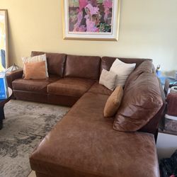 Pottery Barn Leather Sofa